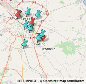 Mappa Strada provinciale lizzanello Lecce km 3 n 21, 73023 Lizzanello LE, Italia (3.79667)