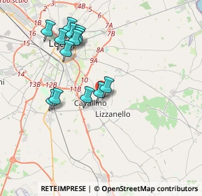 Mappa Strada provinciale lizzanello Lecce km 3 n 21, 73023 Lizzanello LE, Italia (4.01077)