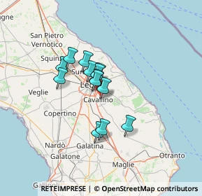 Mappa Strada provinciale lizzanello Lecce km 3 n 21, 73023 Lizzanello LE, Italia (9.55077)