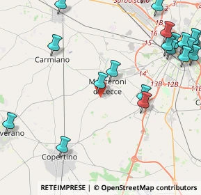 Mappa Via Masseria Nuova, 73047 Monteroni di Lecce LE, Italia (6.3645)