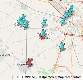 Mappa Via Masseria Nuova, 73047 Monteroni di Lecce LE, Italia (5.00714)