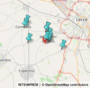 Mappa Via Masseria Nuova, 73047 Monteroni di Lecce LE, Italia (2.27545)