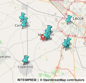 Mappa Via Masseria Nuova, 73047 Monteroni di Lecce LE, Italia (3.93385)