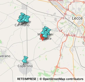 Mappa Via Masseria Nuova, 73047 Monteroni di Lecce LE, Italia (3.70818)