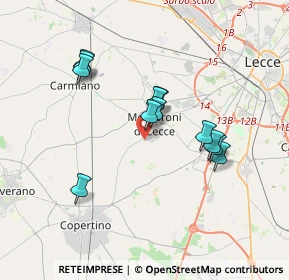 Mappa Via Masseria Nuova, 73047 Monteroni di Lecce LE, Italia (3.37417)