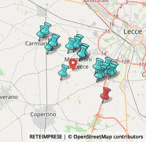Mappa Via Masseria Nuova, 73047 Monteroni di Lecce LE, Italia (3.132)