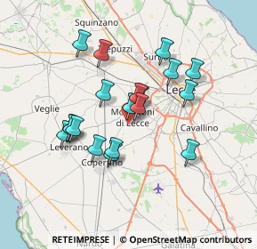 Mappa Via Masseria Nuova, 73047 Monteroni di Lecce LE, Italia (6.54526)