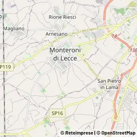 Mappa Monteroni di Lecce