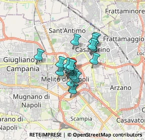 Mappa Via Monte Rosa, 80017 Melito di Napoli NA, Italia (1.08333)