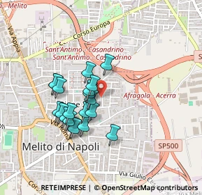 Mappa Via Monte Rosa, 80017 Melito di Napoli NA, Italia (0.3885)