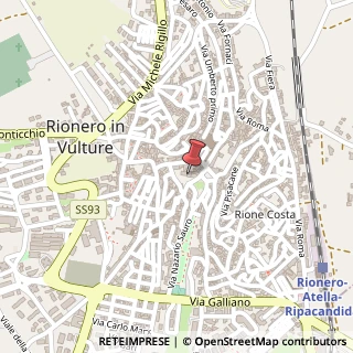 Mappa Via Montello, 85028 Rionero in Vulture PZ, Italia, 85028 Rionero in Vulture, Potenza (Basilicata)