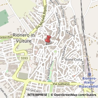 Mappa Via umberto i 137, 85028 Rionero in Vulture, Potenza (Basilicata)