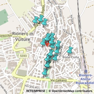 Mappa Via Vittorio Veneto, 85028 Rionero In Vulture PZ, Italia (0.179)