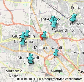 Mappa Via degli Eucalipti, 80017 Melito di Napoli NA, Italia (2.08385)