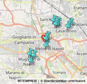 Mappa Via degli Eucalipti, 80017 Melito di Napoli NA, Italia (1.7075)