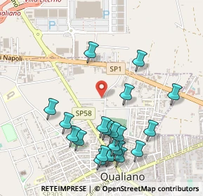 Mappa Via Raffaele Vallefuoco, 80019 Qualiano NA, Italia (0.5825)