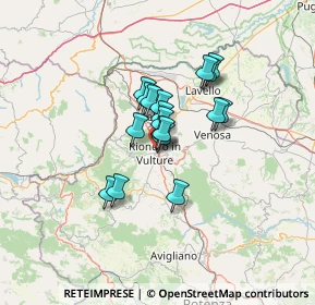 Mappa Via Granata Michele, 85028 Rionero In Vulture PZ, Italia (9.10611)