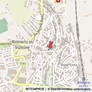Mappa Via Umberto I,  192, 85028 Rionero in Vulture, Potenza (Basilicata)