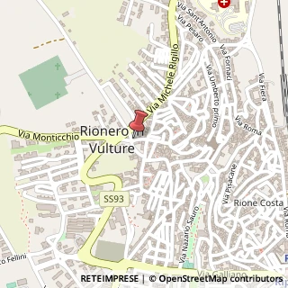 Mappa Via Monticchio, 40, 85028 Rionero in Vulture, Potenza (Basilicata)
