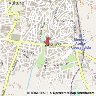 Mappa Via Brindisi, 2/a, 85028 Rionero in Vulture, Potenza (Basilicata)