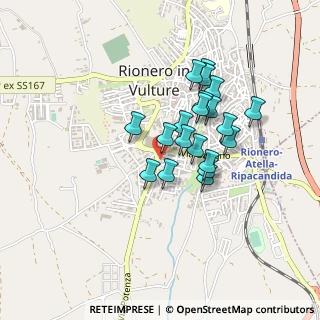 Mappa Via Fratelli Rosselli, 85028 Rionero in Vulture PZ, Italia (0.3685)