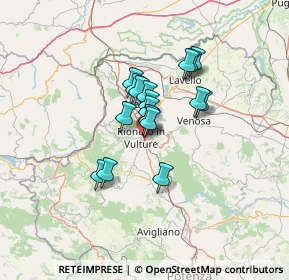 Mappa Via Monte Grappa, 85028 Rionero In Vulture PZ, Italia (9.37167)