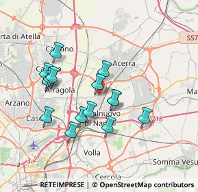 Mappa Via Vincenzo Bellini, 80013 Casalnuovo di Napoli NA, Italia (3.43867)