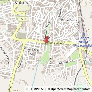Mappa Via Nazario Sauro, 23, 85028 Rionero in Vulture, Potenza (Basilicata)