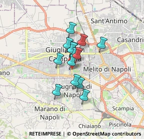 Mappa STRADA PROVINCIALE GIUGLIANO MUGNANO, 80018 Mugnano di Napoli NA, Italia (1.13786)