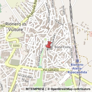 Mappa Via Emanuele Gianturco, 107, 85028 Rionero in Vulture, Potenza (Basilicata)