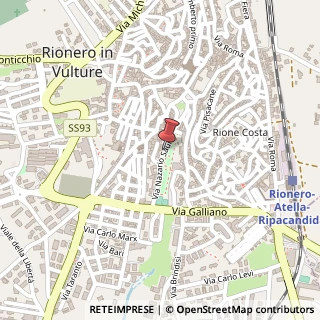 Mappa Via sauro nazario 13/c, 85028 Rionero in Vulture, Potenza (Basilicata)