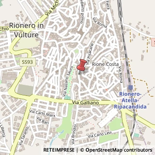 Mappa Via Emanuele Gianturco, 129, 85028 Rionero in Vulture, Potenza (Basilicata)