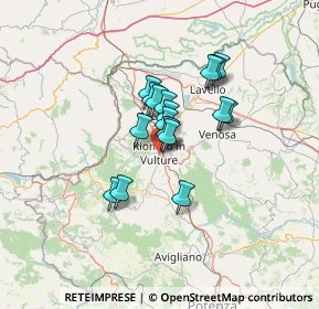 Mappa 85028 Rionero in Vulture PZ, Italia (9.32278)