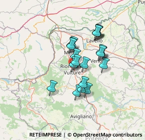 Mappa 85028 Rionero in Vulture PZ, Italia (11.066)