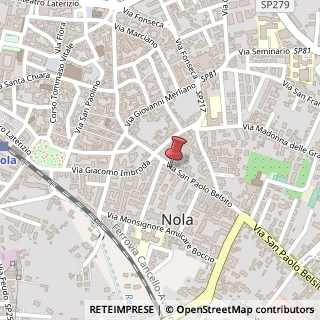 Mappa Via San Paolo Belsito, 22, 80035 Nola, Napoli (Campania)