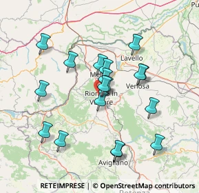 Mappa Via del Colonnello, 85028 Rionero in Vulture PZ, Italia (14.61611)
