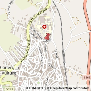 Mappa Via Fornace, 8, 85028 Rionero in Vulture, Potenza (Basilicata)
