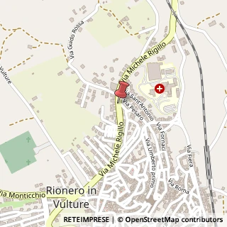 Mappa Via rigillo michele, 85028 Rionero in Vulture, Potenza (Basilicata)