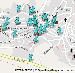 Mappa Via Sebenico, 85026 Palazzo San Gervasio PZ, Italia (0.12414)