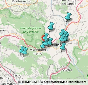 Mappa Via Michele Sant'Angelo, 83013 Mercogliano AV, Italia (6.23333)