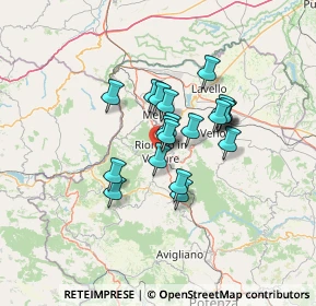 Mappa Via Roberto Rossellini, 85028 Rionero in Vulture PZ, Italia (10.0265)