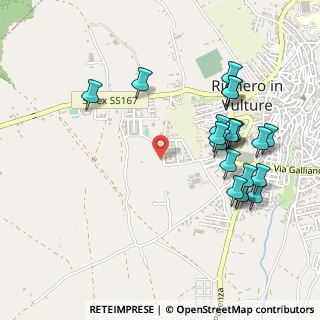 Mappa Via F. Fellini, 85028 Rionero in Vulture PZ, Italia (0.584)