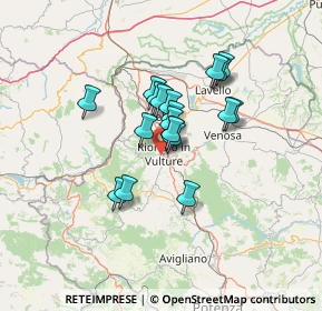 Mappa Via F. Fellini, 85028 Rionero in Vulture PZ, Italia (9.95211)