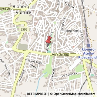 Mappa Via Nazario Sauro, 85028 Rionero in Vulture, Potenza (Basilicata)