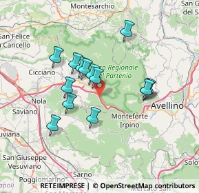 Mappa A16 Napoli - Canosa, 83027 Mugnano del Cardinale AV, Italia (6.34929)