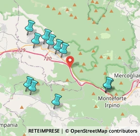 Mappa A16 Napoli - Canosa, 83027 Mugnano del Cardinale AV, Italia (4.56364)