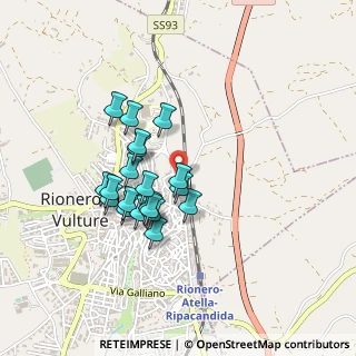 Mappa Via Fiera, 85028 Rionero In Vulture PZ, Italia (0.3885)