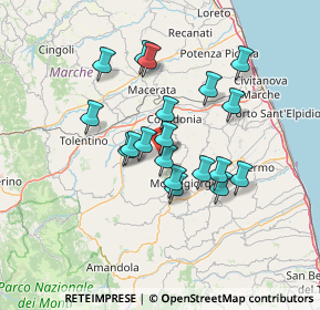 Mappa Via Aldo Moro, 62010 Mogliano MC, Italia (11.61684)