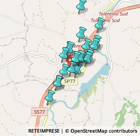 Mappa Via Walter Tobagi, 62029 Tolentino MC, Italia (0.601)