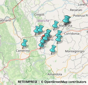 Mappa Via Walter Tobagi, 62029 Tolentino MC, Italia (9.802)